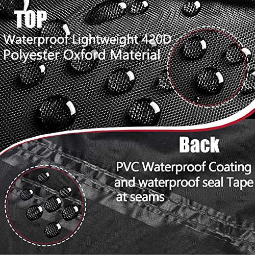 Pool Table Cover 8 Feet,Durable Oxford Cloth,Fixed Straps,100Lx56Wx8H Inch | 8ft Billiard Table Covers Waterproof Outdoor,Rain Dust Sun Protection 8 Foot Pooltable Snooker Table Covers,Storage Bag