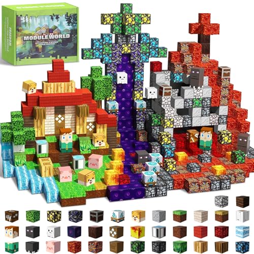 Intoypad 300PCS Magnetic Blocks for Kids, 0.8in Magnetic Building Block Toys for Boys Girls Age 3 4 5 6 7 8 9 10 Magnet Cubes Game Magnetic Tiles STEM Toys Christmas Birthday Gifts for Kids Toddlers - style: 300Pcs