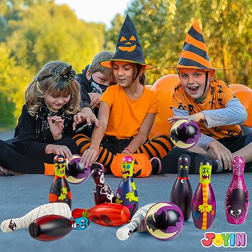 JOYIN Halloween Foam Bowling Set for Kids Toys Party Supplies, Get-Together Party, Game Day Events, Indoor Outdoor Toy Game with 10 Pins & 2 Balls Fun Sports Games, Birthday Parties