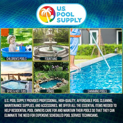 U.S. Pool Supply 13" Pool Brush with Rubber Bristles and Squeegee Edge - Safe for Vinyl Liners, Ideal for Above-Ground Pools, Aluminum Pole Handle - Scrub Leaves Debris from Walls, Floors, Corners - style: 13" Rubber Bristles