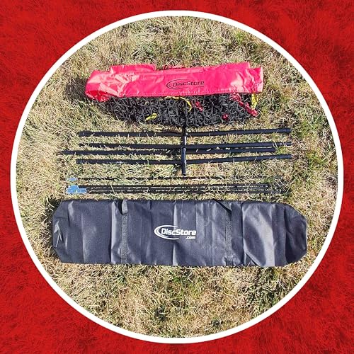 Disc Store Disc Golf Training Net - 7x7 Disc Golf Net for Throwing Practice - Sturdy and Portable Practice Net for Backyard Indoor and Outdoor Games - Includes Convenient Carrying and Storage Bag