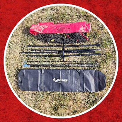 Disc Store Disc Golf Training Net - 7x7 Disc Golf Net for Throwing Practice - Sturdy and Portable Practice Net for Backyard Indoor and Outdoor Games - Includes Convenient Carrying and Storage Bag