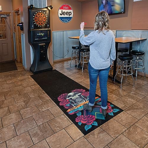 Pig Home Solutions Color Burst Design Self-Sticking Dart Mat - style: Skull