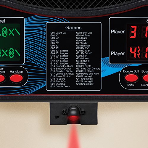 Viper Orion Electronic Soft Tip Dartboard with LaserLite Laser Throw/Toe Line Marker, red and Black