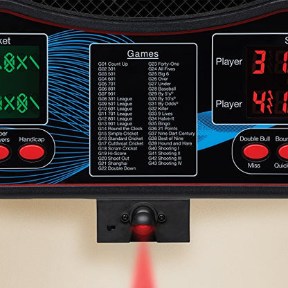 Viper Orion Electronic Soft Tip Dartboard with LaserLite Laser Throw/Toe Line Marker, red and Black