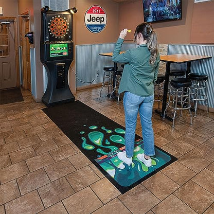 Pig Home Solutions Color Burst Design Self-Sticking Dart Mat - style: Green Drip