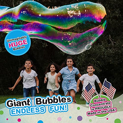 WOWMAZING Giant Bubble Kit: Unicorn - Incl. Wand, 2 Big Bubble Concentrate Pouches and 8 Sun-Activated Magical Stickers | Outdoor Toy for Kids, Girls | Bubbles Made in The USA - Unicorn Kit - style: Unicorn