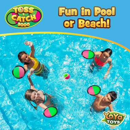 YoYa Toys Toss and Catch Ball Game Toy Set - 4 Paddles & 4 Sticky Balls - Fun Kids Outdoor Games Activity for Backyard, Beach, Park, Camping - Gift for Boys & Girls Ages 4 5 6 7 8 9 10 11 12 Year Old - style: 4 Paddles + 4 Balls