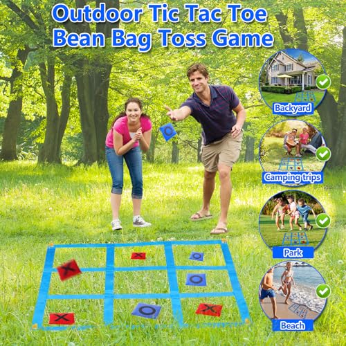 Granny Pants Yard Game Giant Pants Outdoor Game, Outdoor Giant Tic Tac Toe Bean Bag Toss Games for Kids Adults Family, Large Outside Lawn Yard Backyard Carnival Field Day Game, Birthday Party Games