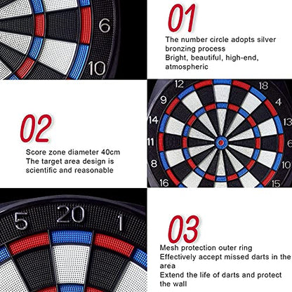 Electronic Dart Board, Electronic Dart Board, Electronic Dartboard, Soft Tip Dartboard Set LED Display Scoreboard, 6 Darts 24 Tips for 8 Players, Battery Supply