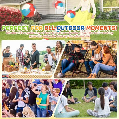 Ceenna Granny Skirt Outdoor Game, Inflatable Hilarious Ball Relay Set with Stretchy Granny Giant Skirt, Balls and Pump, Family Reunion Team Relay Game Party - color: Multicolor