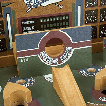 Baseball Pinball Tabletop Games - Classic Miniature Wooden Retro Sports Arcade Toy for Adult Collectors and Children - Baseball Games by Hey Play - style: Baseball