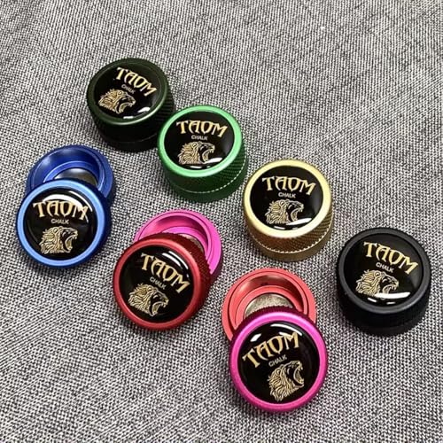 TAOM Pool Chalk Holder Round Shaped Practical Tool Billiards Accessories Magnetic Mini Chalk Tip Case Container Round Box Billiards - color: 1-Blue holder