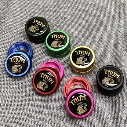 TAOM Pool Chalk Holder Round Shaped Practical Tool Billiards Accessories Magnetic Mini Chalk Tip Case Container Round Box Billiards - color: 1-Blue holder