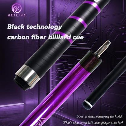 100% Carbon Fiber Shaft Billiard Cue 58" 19-21oz 1/2 Joint Carbon Fiber Pool Cue Stick 12.9mm Cue Tip - color: Purple