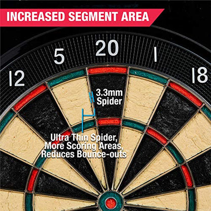 MD Sports Dartboard Cabinet Multiple Styles Electronic Dartboard With Digital X/O Cricket Scorekeeping and Dart Set, Perfect for Cricket Games - style: Bristlesmart E-Dartboard (w/Steel Tip Darts)