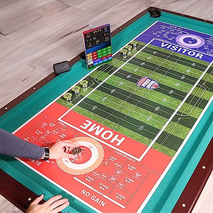 Large Football Game | Shuffleboard Style American-Rules Football Game for Your Man Cave, Gameroom, Kitchen Table or Dining Tabletop Conversion - size: 32" x 70"