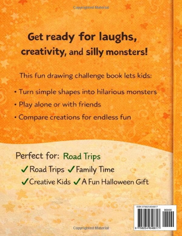 Road Trip Monster Doodle Challenge: Turn Simple Shapes into Silly Monsters – A Creative Drawing Game for Kids at Home, in the Car, or on the Go (Road Trip Doodle Challenge for Kids)