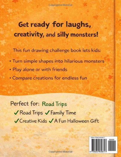 Road Trip Monster Doodle Challenge: Turn Simple Shapes into Silly Monsters – A Creative Drawing Game for Kids at Home, in the Car, or on the Go (Road Trip Doodle Challenge for Kids)