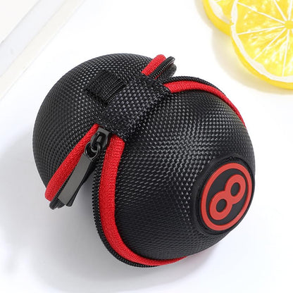 Cue Ball Case 2.24in Billiard Ball Carrying Case, Easy to Carry Clip-on Cue Ball Bag for Billiard Balls, Training Balls and Pool Balls - color: Red