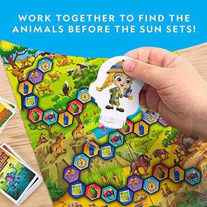 NATIONAL GEOGRAPHIC My First Safari Board Game for Kids 4-6 Animal Game for Adults, Cooperative Fun Perfect for Family Game Night, Board Games for Family Night - style: Safari Board Game