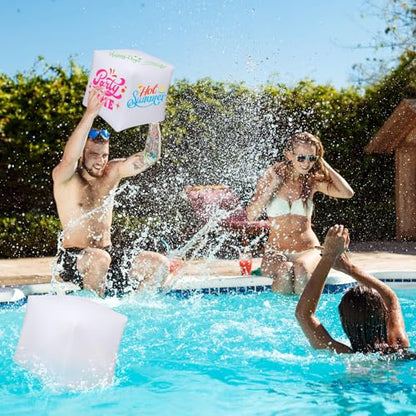 4 Pieces Jumbo Inflatable Dice 12.6 Inch Giant Large Inflatable Dice DIY Painting Crafts for Indoor Outdoor Lawn Game Pool Casino Themed Game Bunco Night Birthday Party Board Game (Blank White) - color: Diy Pattern