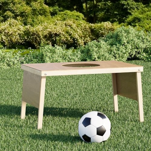 Backyard Soccer Game with 2 Tables, 1 Ball, 4 Cones, Soccer Training Equipment, Portable Football Practice Outdoor Game for Backyard, Beach, Field Fun, No Assembly Needed