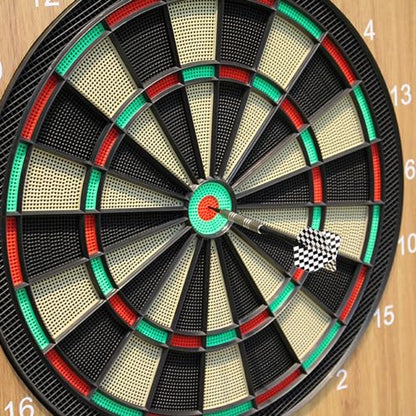 TsoLay Electronic Dartboard, Decorative Dart Board Cabinet Set with Auto-Scoring LCD Cricket Display, Dart Withdrawal Eliminate Points and Voice Prompt Function, for Family Game Rooms