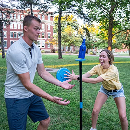 Dynamic Duel Outdoor Frisbee Yard Game | Polish Horseshoes | Fun for Adults & Family | Great for Beach, Backyard, Outdoor Games | Unbreakable Bottles | Competitive, Exciting, Entertaining,