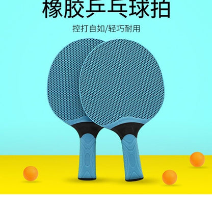 Table Tennis Bat Rubber Integrated Straight Handed Cross - color: Blue
