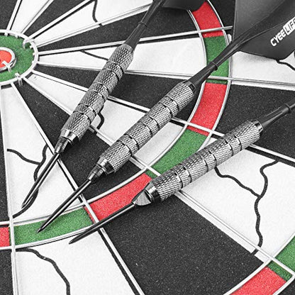 CyeeLife Steel Dart Tips 12pcs with 20pcs Rubber O Rings,Converter Points Adapter Points