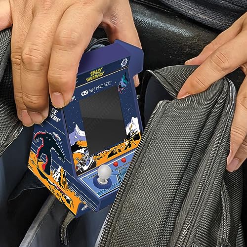 My Arcade Space Invaders Nano Player - Arcade Classics 4.8" Portable Handheld Mini Arcade Machine, 2.4" Screen Color Display, Retro Video Game - style: Space Invaders