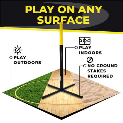 Indoor & Outdoor Team Game – Original Flying Disc Toss Sport - Fun For Events & Gatherings - Play At The Beach, Backyard, Park, Tailgates - Quick Easy 3 Minute Setup – For All Ages