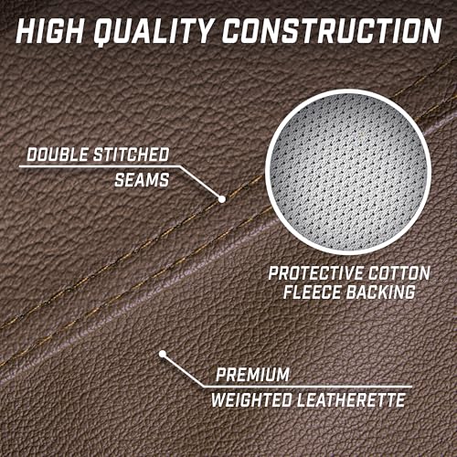 GoSports 6, 7, 8 & 9 ft Premium Leatherette Pool Table Cover - Waterproof & Tearproof - Heavy Duty Indoor & Outdoor Billiard Table Cover - color: Brown, style: 7 ft (92" L x 52" W x 8" H)