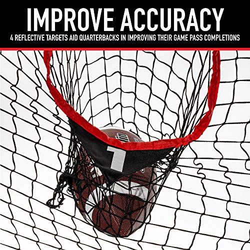 Franklin Sports Football Accuracy Targets- Kicking and Throw Training - 2 in 1 Football Target - 7' x 4' or 8' x 8' - size: 8' x 8'