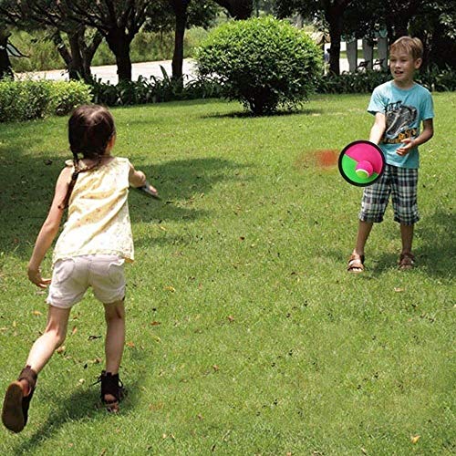 Toss and Catch Ball Game Set with 2 Paddles, 2 Balls, Ideal for Developing Hand-Eye Coordination