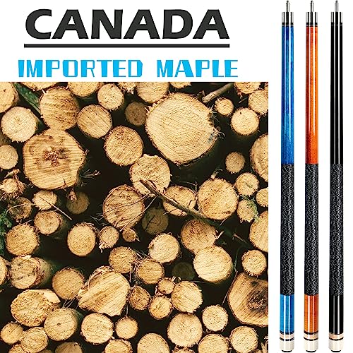 AKLOT Pool Cues,58" Pool Cue Stick Canadian Maple Wood Billiard Cues Sticks for Professional Billiard Players 18 19 20 21 oz - color: 20 oz