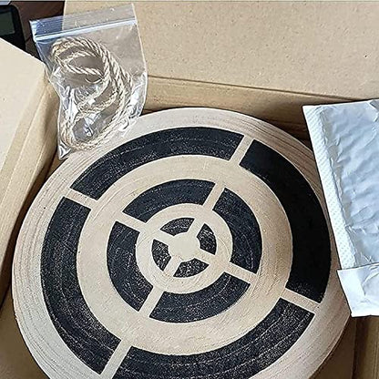 Dart Board, Wooden Target Board Set, Dart and Axe Game Target Darts Throwing Axe Paulownia Round Board, Can Also Be Used for Wall Decoration Pendants