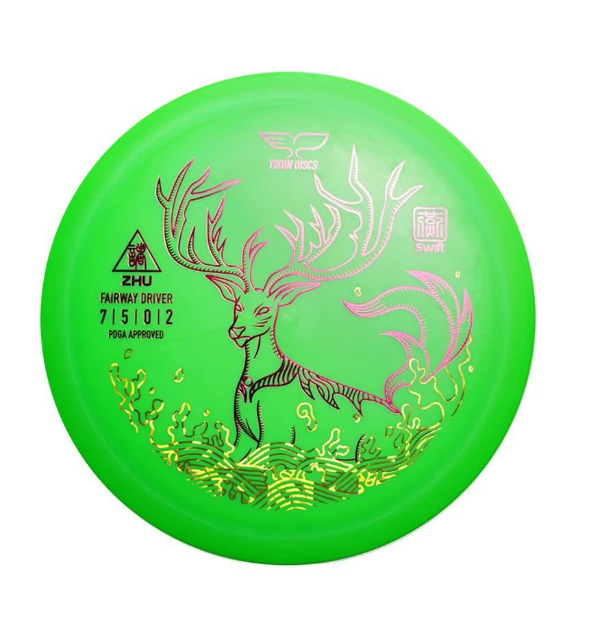 yikundiscs PDGA Approved Floating Distance Driver Golf Disc,150-160g Water-Float Distance Driver, Stable Flight Performance for Disc Golf Water Courses & Outdoor Competition | Floats in Water,Lightweight Buoyant Plastic - color: green