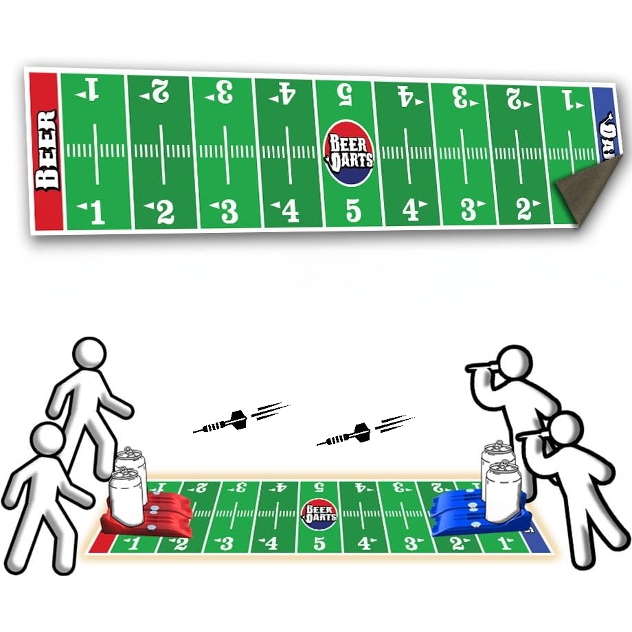Beer Darts Battle Turf Mat, 10 ft x 2 ft, Indoor/Outdoor