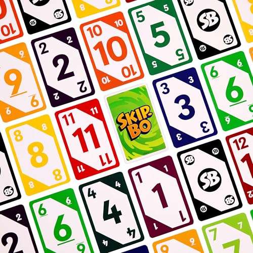 Mattel Games Skip-Bo Deluxe Card Game for Kids, Grown-Ups & Family Nights in Tin Packaging, Color Blind Accessible Deck for 2 to 6 Players Ages 7+ (Amazon Exclusive) - style: Skip-Bo Deluxe