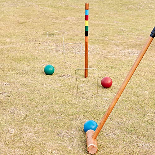 Deluxe Croquet Wickets, 9 Colorful Square Arrow Wickets - 10.6" x 6.7" Replacement Set for Six Players Croquet Sets - size: Deluxe Size