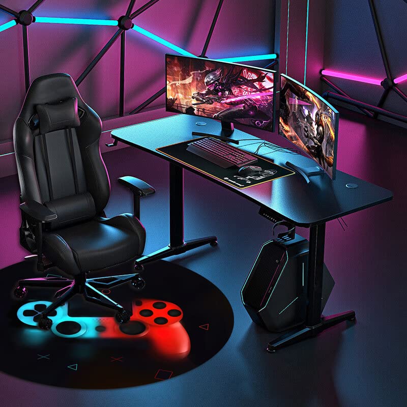 Generic Gaming Chair Mat for Hardwood Floor, Non-Slip Round Office Chair Mat, 47" x 1", Red - color: Gaming03