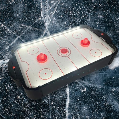Mini Air Hockey Game with LED Lights - The Ultimate Fun for Kids and Adults - Mad Monkey