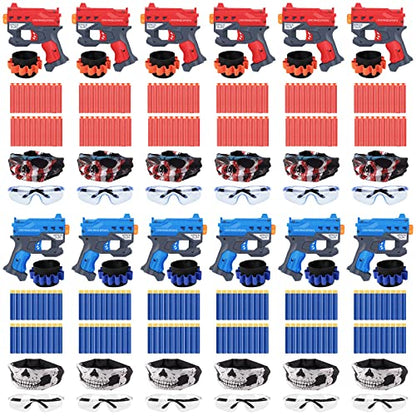 12 Pack Blaster Guns Boys Toy, Party Favors Compatible with Nerf Birthday Party,Easter Basket Stuffers Hand Gun Toys Party Supplies for 3,4,5,6,7,8,9 Years Kids - size: 12 Sets