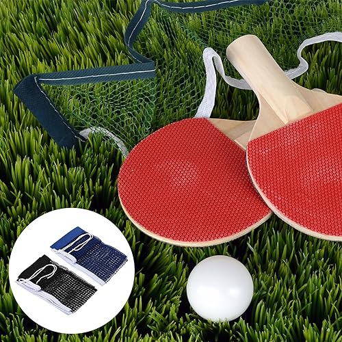 M METERXITY Table Tennis Net Replacement - Ping Pong Net String Tension Equipment, Polyethylene, Apply to Standard Table (183 x 15cm, Blue)