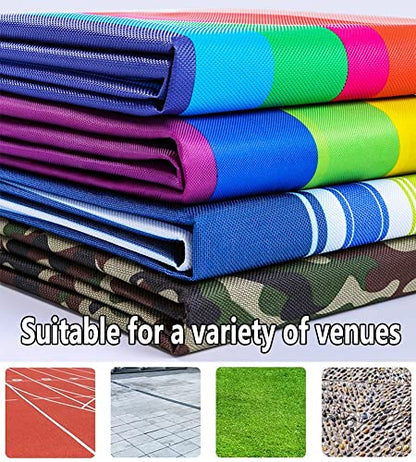 2 PCS Adult Kids Teamwork Game Playing Run Mat, Fun Group Activity Group Learning Activity Racing Game Equipment (Size : Kids-4M/13FT)