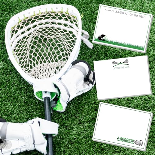 Ctosree 12 Pcs Lacrosse Gifts for Women Men Teens Funny Sticky Notes Memo Pads for Daily Use Lacrosse Party Favors Decorations Supplies - style: Lacrosse