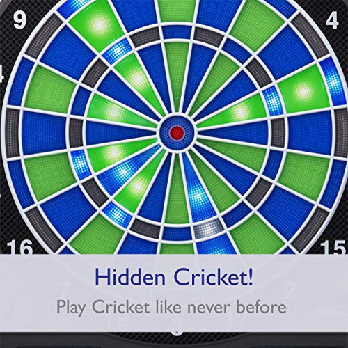 Viper Ion Illuminated Electronic Dartboard, 15.5 in Regulation Target, LED Segments, 48 Games, 8 Players, 6 Darts Included