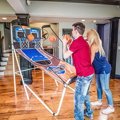 Triumph Sports Big Shot II Double Shootout Basketball Game - LED Scorer - 8 Game Modes - 4 Basketballs